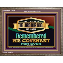 THE LORD HATH REMEMBERED HIS COVENANT FOR EVER  Ultimate Power Wooden Frame  GWMARVEL12020  "36X31"