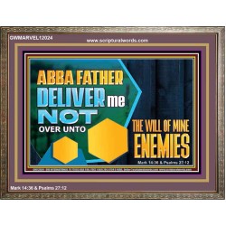 DELIVER ME NOT OVER UNTO THE WILL OF MINE ENEMIES  Children Room Wall Wooden Frame  GWMARVEL12024  "36X31"