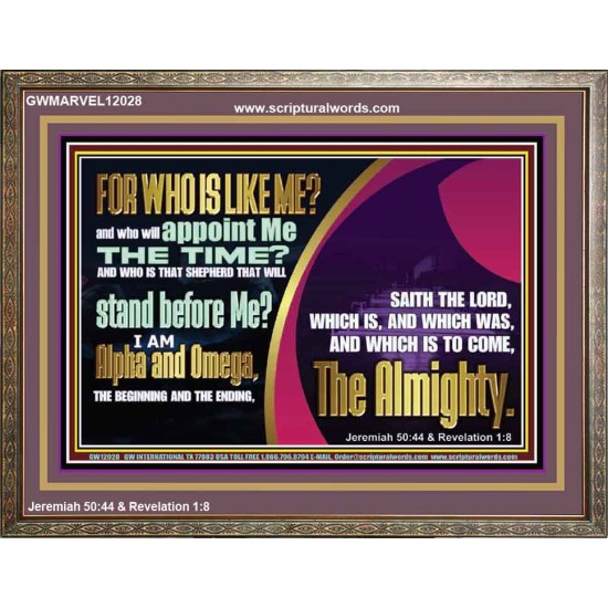 ALPHA AND OMEGA THE BEGINNING AND THE ENDING THE ALMIGHTY  Unique Power Bible Wooden Frame  GWMARVEL12028  
