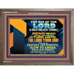 REND YOUR HEART AND NOT YOUR GARMENTS AND TURN BACK TO THE LORD  Righteous Living Christian Wooden Frame  GWMARVEL12030  "36X31"