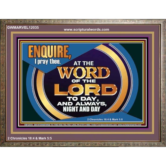 THE WORD OF THE LORD IS FOREVER SETTLED  Ultimate Inspirational Wall Art Wooden Frame  GWMARVEL12035  