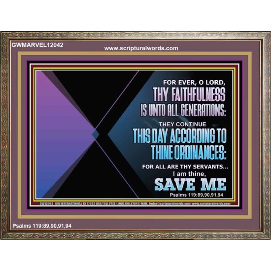 THIS DAY ACCORDING TO THY ORDINANCE O LORD SAVE ME  Children Room Wall Wooden Frame  GWMARVEL12042  