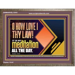 THY LAW IS MY MEDITATION ALL THE DAY  Sanctuary Wall Wooden Frame  GWMARVEL12043  "36X31"