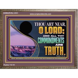 ALL THY COMMANDMENTS ARE TRUTH  Scripture Art Wooden Frame  GWMARVEL12051  "36X31"