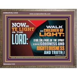 WALK AS CHILDREN OF LIGHT  Christian Artwork Wooden Frame  GWMARVEL12058  "36X31"