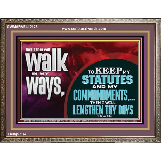 KEEP MY STATUTES AND MY COMMANDMENTS  Custom Wall Scripture Art  GWMARVEL12125  