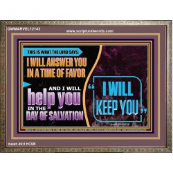 I WILL ANSWER YOU IN A TIME OF FAVOUR  Unique Bible Verse Wooden Frame  GWMARVEL12143  "36X31"