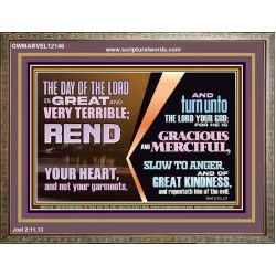 REND YOUR HEART AND NOT YOUR GARMENTS AND TURN BACK TO THE LORD  Custom Inspiration Scriptural Art Wooden Frame  GWMARVEL12146  