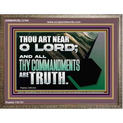 ALL THY COMMANDMENTS ARE TRUTH O LORD  Inspirational Bible Verse Wooden Frame  GWMARVEL12164  "36X31"