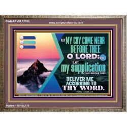 LET MY CRY COME NEAR BEFORE THEE O LORD  Inspirational Bible Verse Wooden Frame  GWMARVEL12165  "36X31"