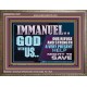 IMMANUEL GOD WITH US OUR REFUGE AND STRENGTH MIGHTY TO SAVE  Ultimate Inspirational Wall Art Wooden Frame  GWMARVEL12247  