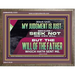 JESUS SAID MY JUDGMENT IS JUST  Ultimate Power Wooden Frame  GWMARVEL12323  "36X31"