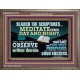 SEARCH THE SCRIPTURES MEDITATE THEREIN DAY AND NIGHT  Unique Power Bible Wooden Frame  GWMARVEL12379  