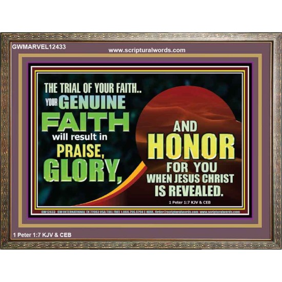 YOUR GENUINE FAITH WILL RESULT IN PRAISE GLORY AND HONOR  Children Room  GWMARVEL12433  