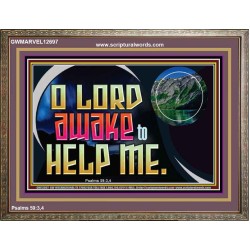 O LORD AWAKE TO HELP ME  Scriptures Décor Wall Art  GWMARVEL12697  "36X31"