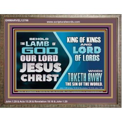 THE LAMB OF GOD OUR LORD JESUS CHRIST  Wooden Frame Scripture   GWMARVEL12706  "36X31"