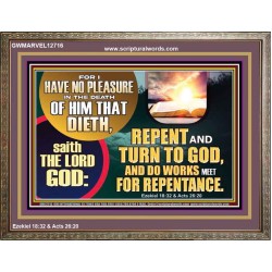 REPENT AND TURN TO GOD AND DO WORKS MEET FOR REPENTANCE  Christian Quotes Wooden Frame  GWMARVEL12716  