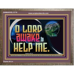 O LORD AWAKE TO HELP ME  Christian Quote Wooden Frame  GWMARVEL12718  "36X31"