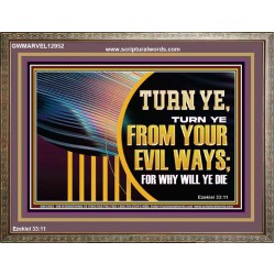 TURN FROM YOUR EVIL WAYS  Religious Wall Art   GWMARVEL12952  "36X31"