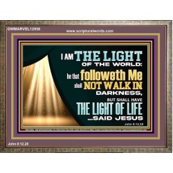 HE THAT FOLLOWETH ME SHALL NOT WALK IN DARKNESS  Modern Christian Wall Décor  GWMARVEL12956  "36X31"