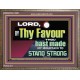 THY FAVOUR HAST MADE MY MOUNTAIN TO STAND STRONG  Modern Christian Wall Décor Wooden Frame  GWMARVEL12960  