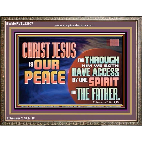 CHRIST JESUS IS OUR PEACE  Christian Paintings Wooden Frame  GWMARVEL12967  