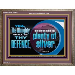 THE ALMIGHTY SHALL BE THY DEFENCE  Religious Art Wooden Frame  GWMARVEL12979  "36X31"