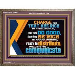 DO GOOD AND BE RICH IN GOOD WORKS  Religious Wall Art   GWMARVEL12980  "36X31"