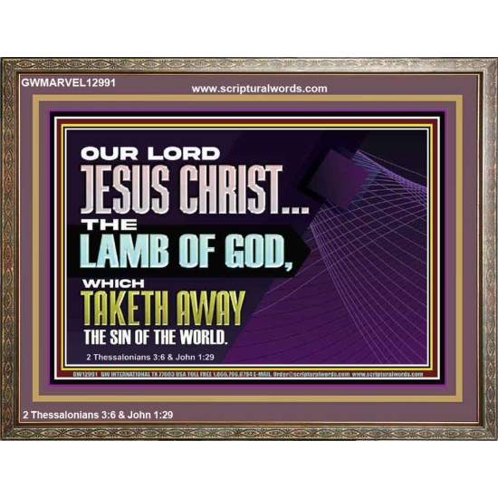 THE LAMB OF GOD WHICH TAKETH AWAY THE SIN OF THE WORLD  Children Room Wall Wooden Frame  GWMARVEL12991  