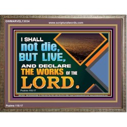 I SHALL NOT DIE BUT LIVE AND DECLARE THE WORKS OF THE LORD  Eternal Power Wooden Frame  GWMARVEL13034  "36X31"