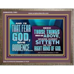 THE RIGHT HAND OF GOD  Church Office Wooden Frame  GWMARVEL13063  "36X31"