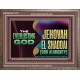 EVERLASTING GOD JEHOVAH EL SHADDAI GOD ALMIGHTY   Christian Artwork Glass Wooden Frame  GWMARVEL13101  