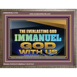 EVERLASTING GOD IMMANUEL..GOD WITH US  Contemporary Christian Wall Art Wooden Frame  GWMARVEL13105  "36X31"
