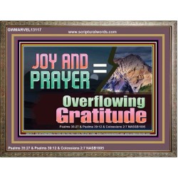 JOY AND PRAYER BRINGS OVERFLOWING GRATITUDE  Bible Verse Wall Art  GWMARVEL13117  "36X31"