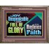 JOY UNSPEAKABLE AND FULL OF GLORY THE OBEDIENCE OF FAITH  Christian Paintings Wooden Frame  GWMARVEL13130  "36X31"