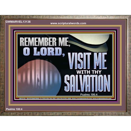 VISIT ME O LORD WITH THY SALVATION  Glass Wooden Frame Scripture Art  GWMARVEL13136  