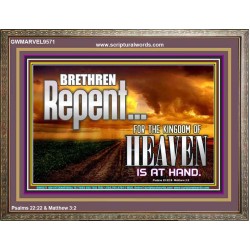 THE KINGDOM OF HEAVEN IS AT HAND  Children Room Wooden Frame  GWMARVEL9571  "36X31"