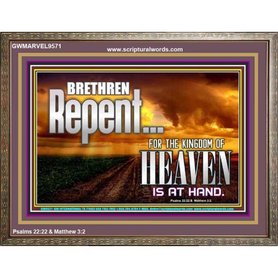 THE KINGDOM OF HEAVEN IS AT HAND  Children Room Wooden Frame  GWMARVEL9571  