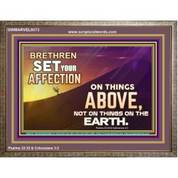 SET YOUR AFFECTION ON THINGS ABOVE  Ultimate Inspirational Wall Art Wooden Frame  GWMARVEL9573  "36X31"
