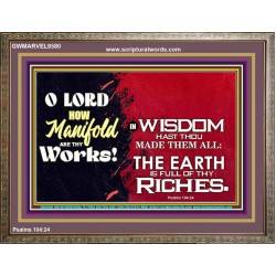 MANY ARE THY WONDERFUL WORKS O LORD  Children Room Wooden Frame  GWMARVEL9580  "36X31"