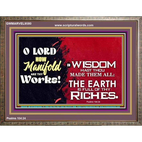 MANY ARE THY WONDERFUL WORKS O LORD  Children Room Wooden Frame  GWMARVEL9580  