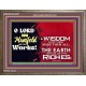 MANY ARE THY WONDERFUL WORKS O LORD  Children Room Wooden Frame  GWMARVEL9580  