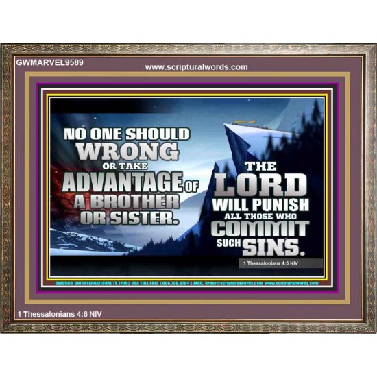 DO NOT TAKE ADVANTAGE OF YOUR BRETHREN  Children Room Wooden Frame  GWMARVEL9589  