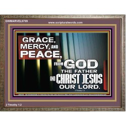 GRACE MERCY AND PEACE UNTO YOU  Bible Verse Wooden Frame  GWMARVEL9799  "36X31"