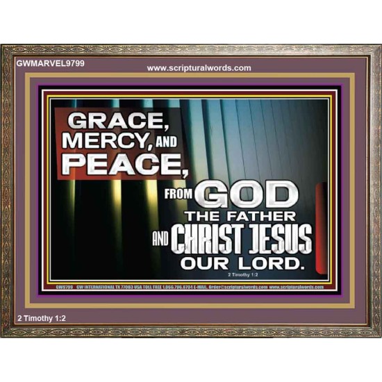 GRACE MERCY AND PEACE UNTO YOU  Bible Verse Wooden Frame  GWMARVEL9799  