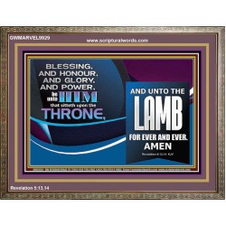 THE ONE SEATED ON THE THRONE  Contemporary Christian Wall Art Wooden Frame  GWMARVEL9929  "36X31"