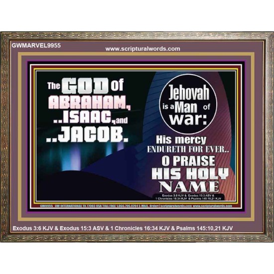 JEHOVAH IS A MAN OF WAR PRAISE HIS HOLY NAME  Encouraging Bible Verse Wooden Frame  GWMARVEL9955  