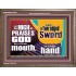 A TWO EDGED SWORD  Contemporary Christian Wall Art Wooden Frame  GWMARVEL9965  "36X31"