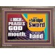 A TWO EDGED SWORD  Contemporary Christian Wall Art Wooden Frame  GWMARVEL9965  