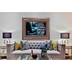 BE COUNTED WORTHY OF THE SON OF MAN  Custom Inspiration Scriptural Art Wooden Frame  GWMARVEL10321  "36X31"